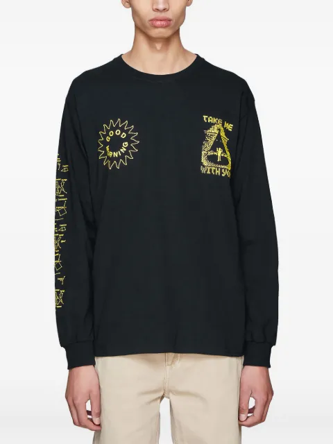 Good Morning Tapes galaxy-print long-sleeve T-shirt