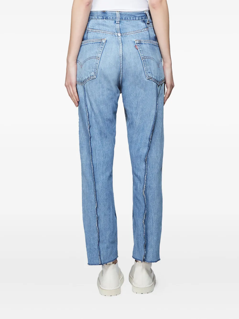 Bonum Exposed Seam Jeans In Blue