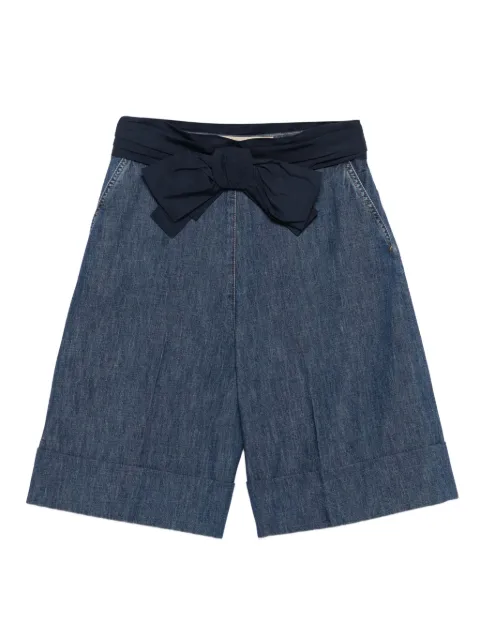 Valentino Garavani bow-embellished denim shorts