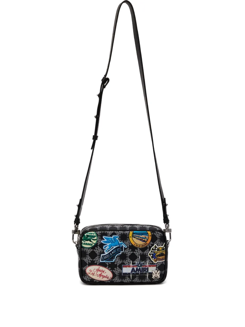 Amiri Patch-embellished Messenger Bag In Black