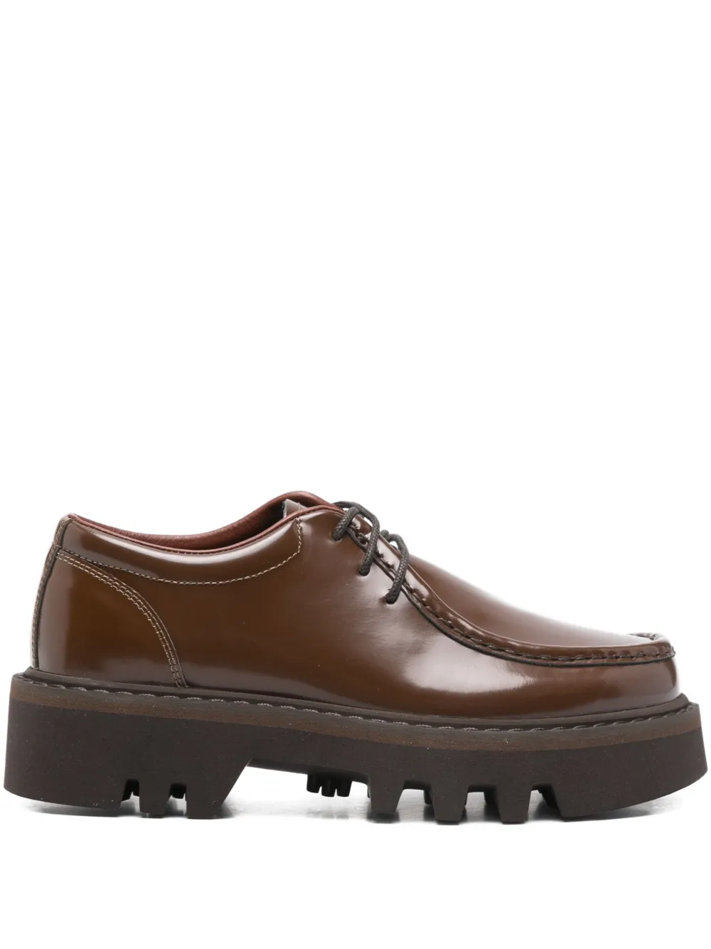 Sofie D'hoore Leather Derby Shoes In Brown