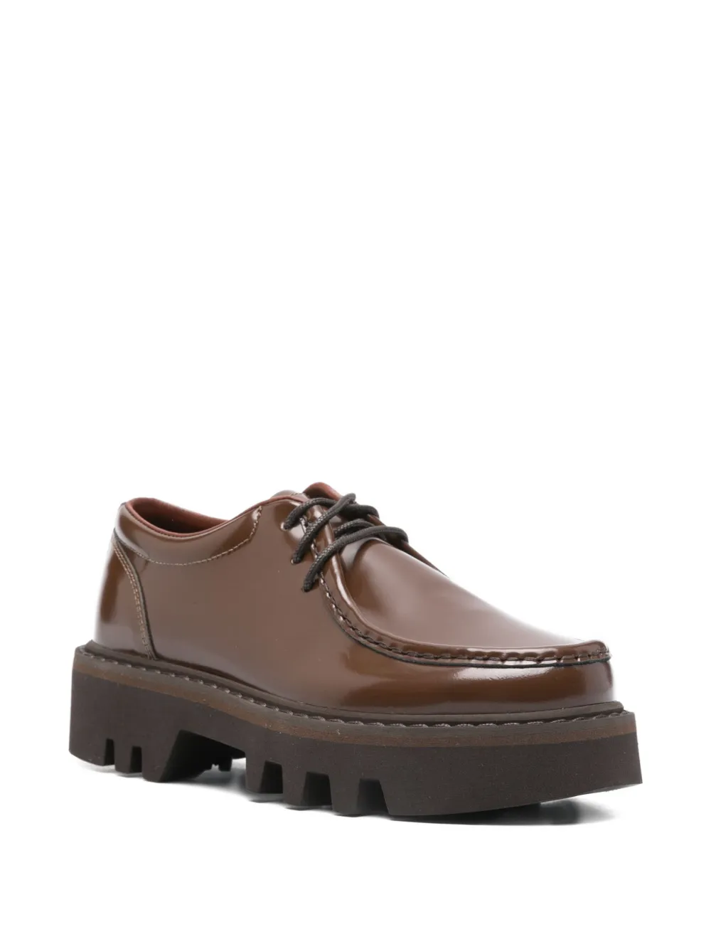 Sofie D'hoore Leather Derby Shoes In Brown