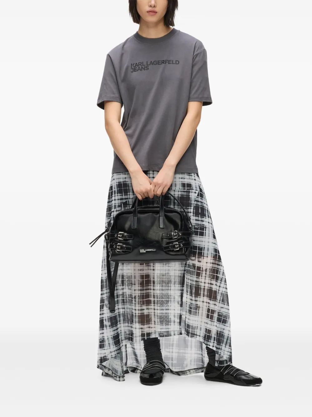 Karl Lagerfeld Jeans Shopper van imitatieleer - Zwart