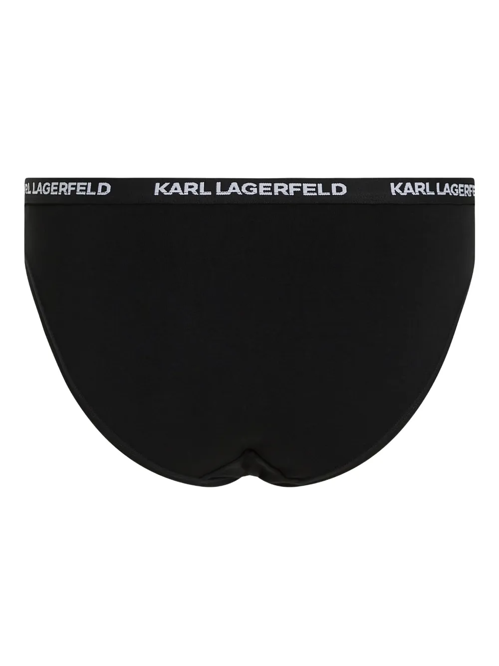 Karl Lagerfeld Drie slips met logoband Zwart