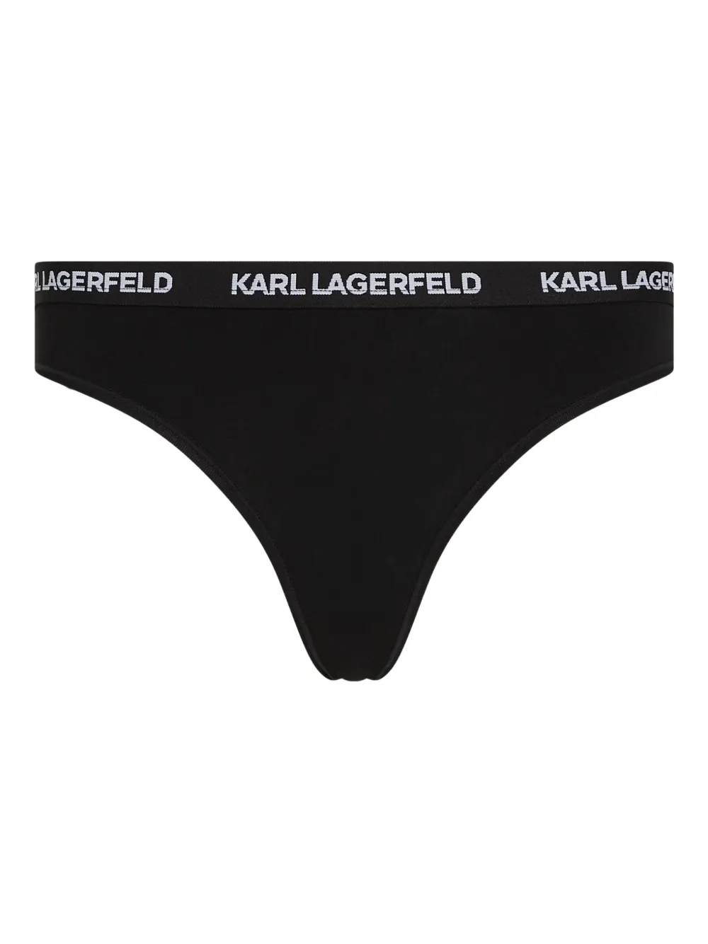 Karl Lagerfeld Drie slips met logoband Zwart