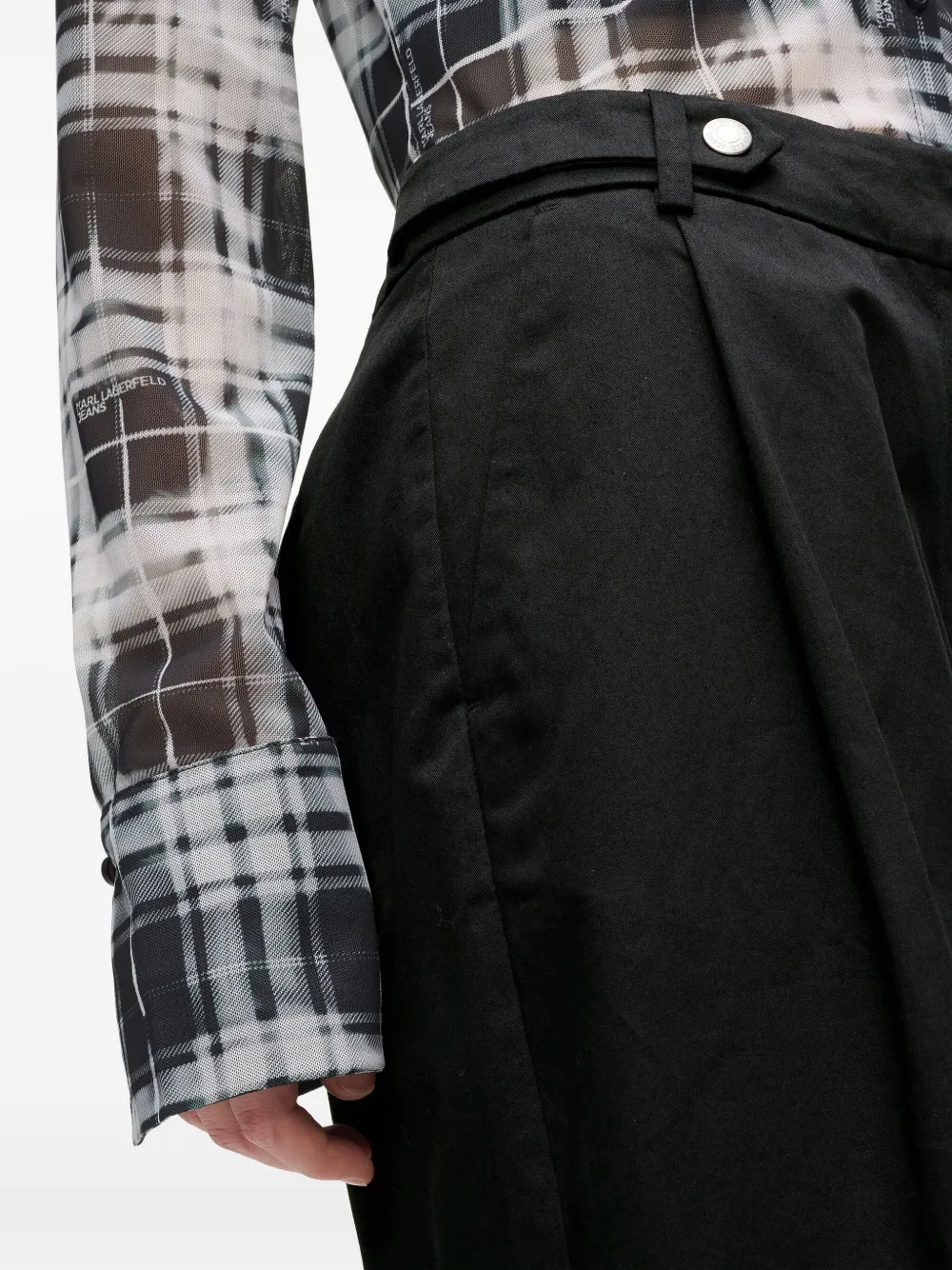 Karl Lagerfeld Jeans Pantalon met wijde pijpen Zwart