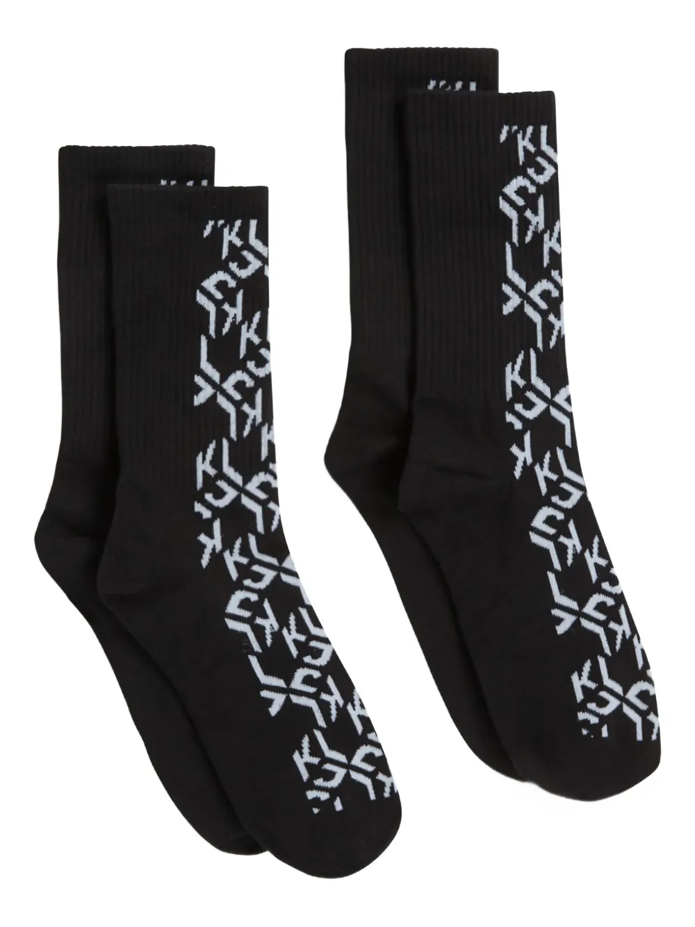 Karl Lagerfeld Jeans monogram-pattern socks | Black | Image 1