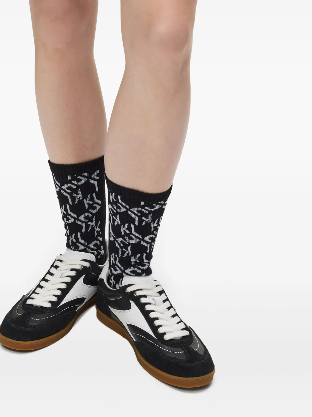 Karl Lagerfeld Jeans Sokken met monogram-print Zwart