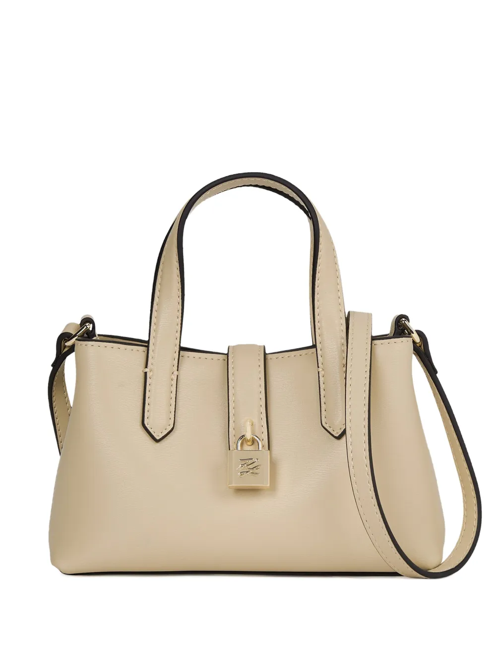 Karl Lagerfeld Borsa tote con lucchetto - Toni neutri