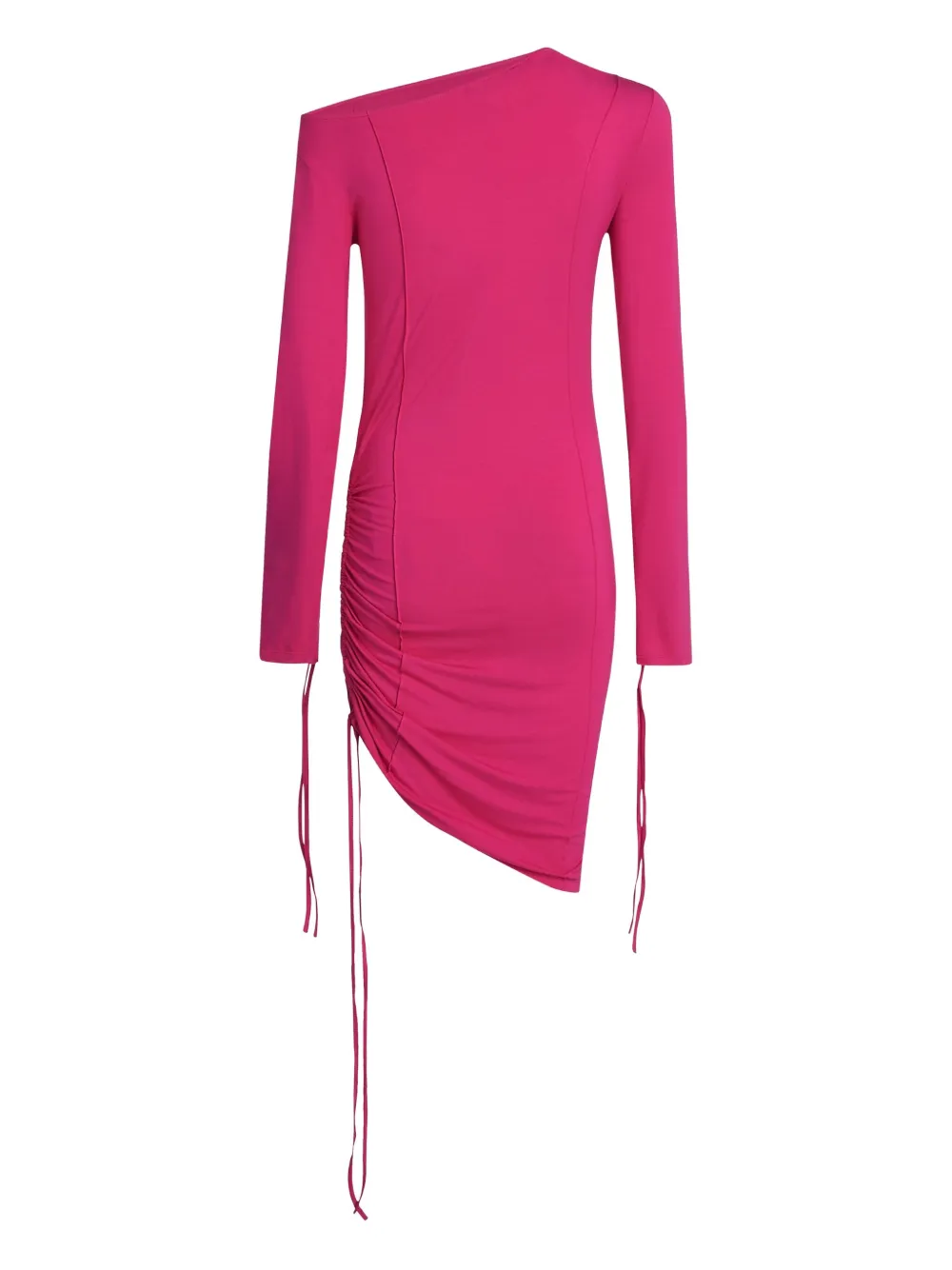 Karl Lagerfeld Jeans Off-shoulder asymmetrische jurk met trekkoord Roze