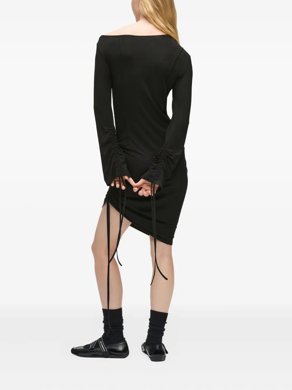 Karl Lagerfeld Jeans Off-shoulder jurk Zwart