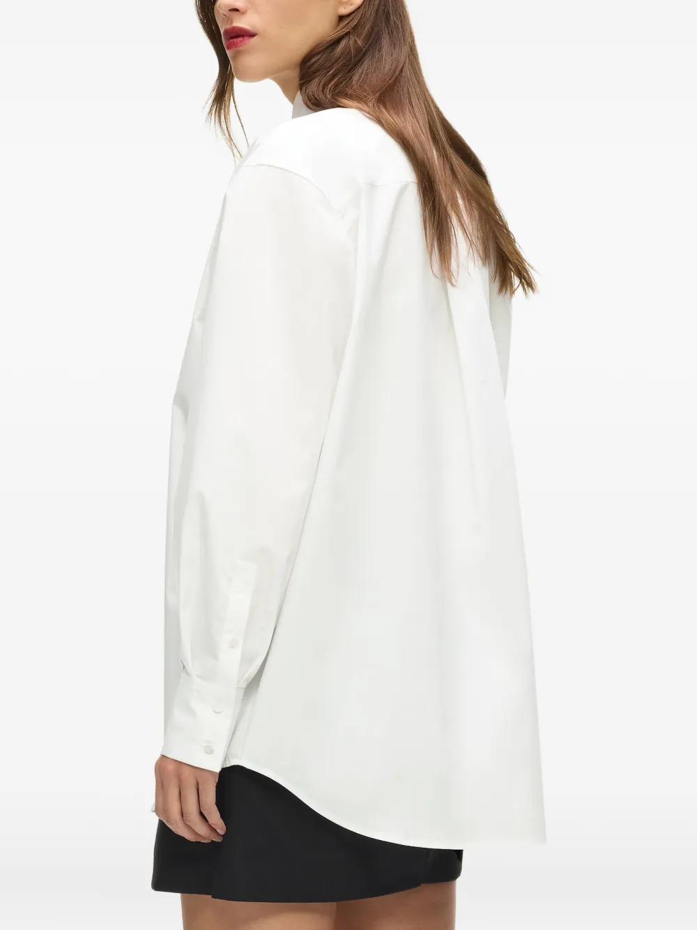 Karl Lagerfeld Tie-detailing Shirt In Brown