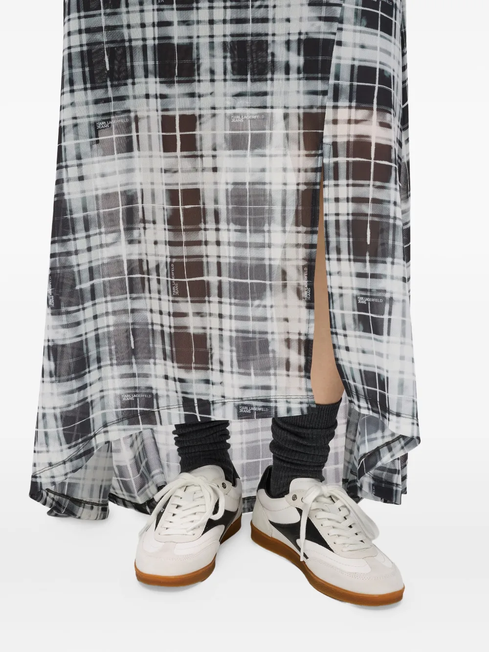 Karl Lagerfeld Jeans Kandidate leren sneakers Wit