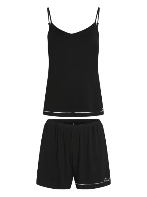 Karl Lagerfeld logo-detailing pajamas