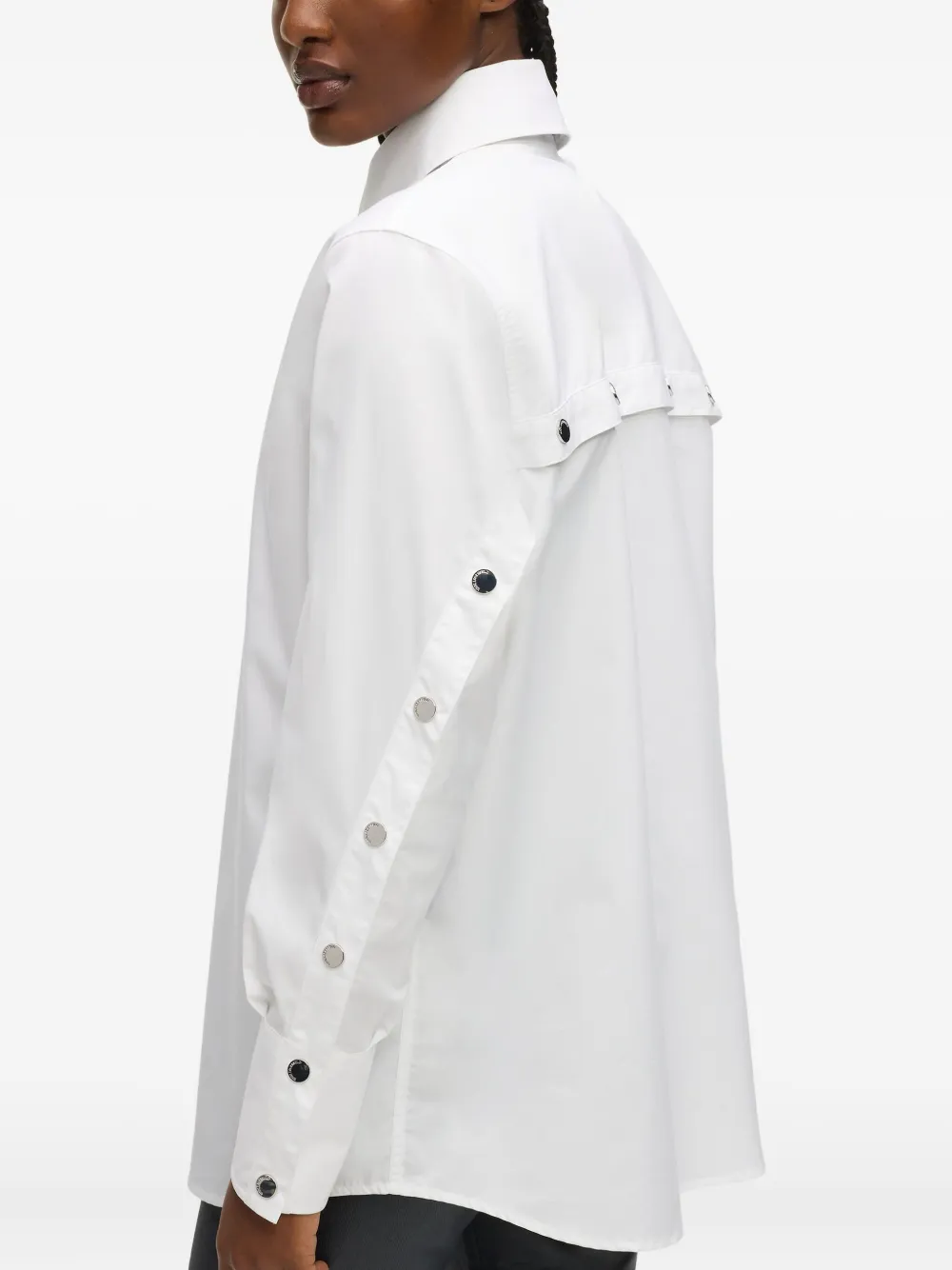 Karl Lagerfeld Press-stud Detailing Shirt In White