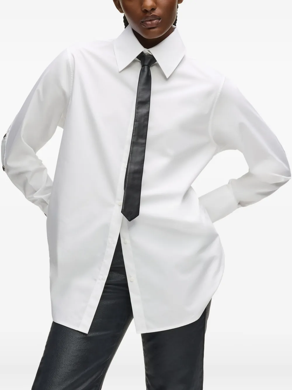 Karl Lagerfeld Press-stud Detailing Shirt In White