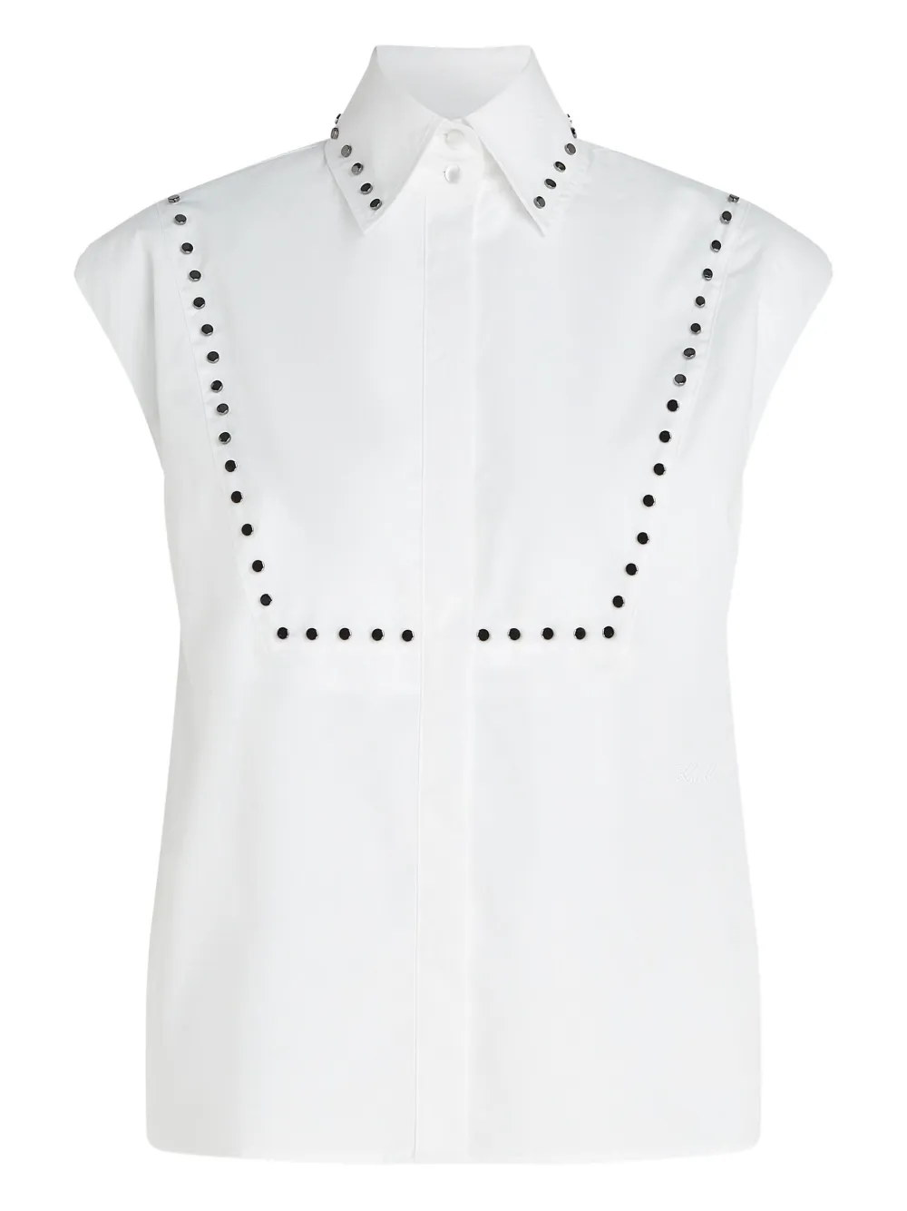 Karl Lagerfeld Camicia con borchie - Bianco