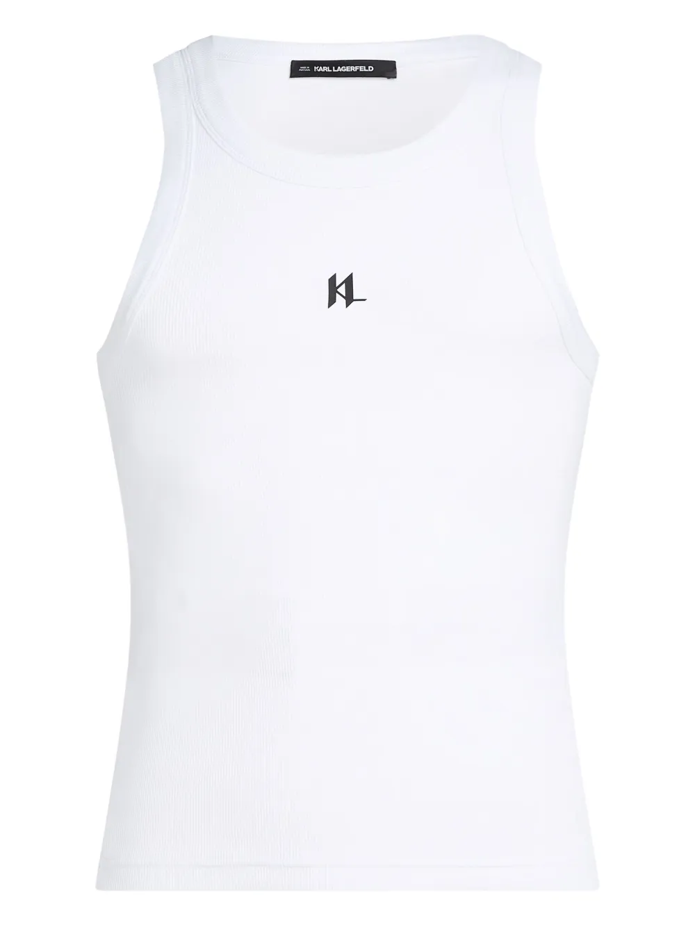 Karl Lagerfeld logo-patch tank top | White | Image 1