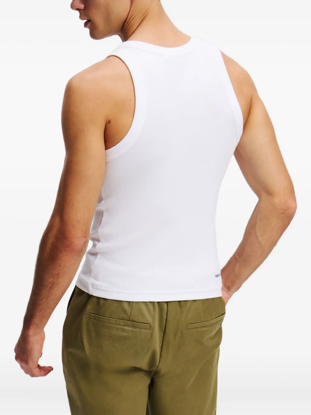 Karl Lagerfeld Tanktop met logopatch Wit