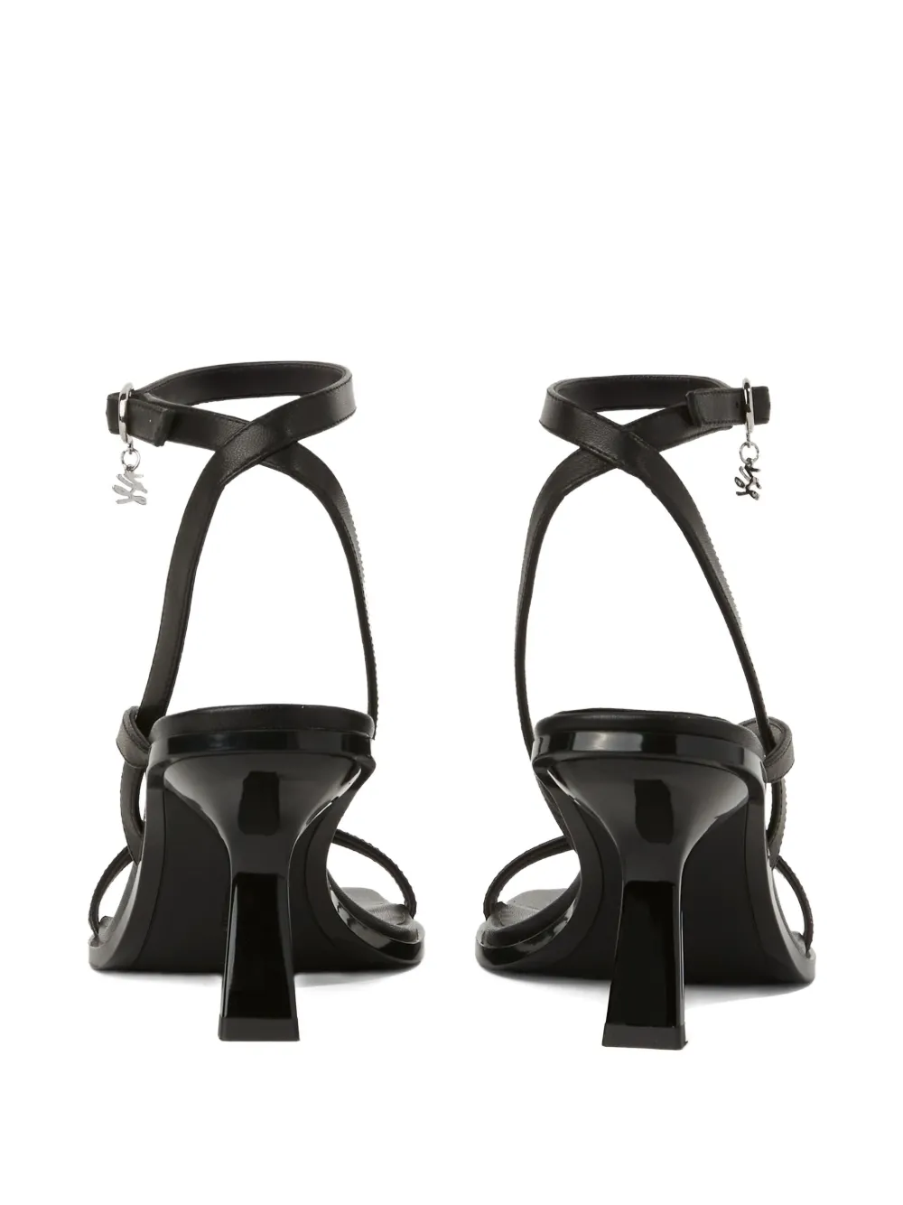 Karl Lagerfeld Karmel sandalen met enkelbandje Zwart