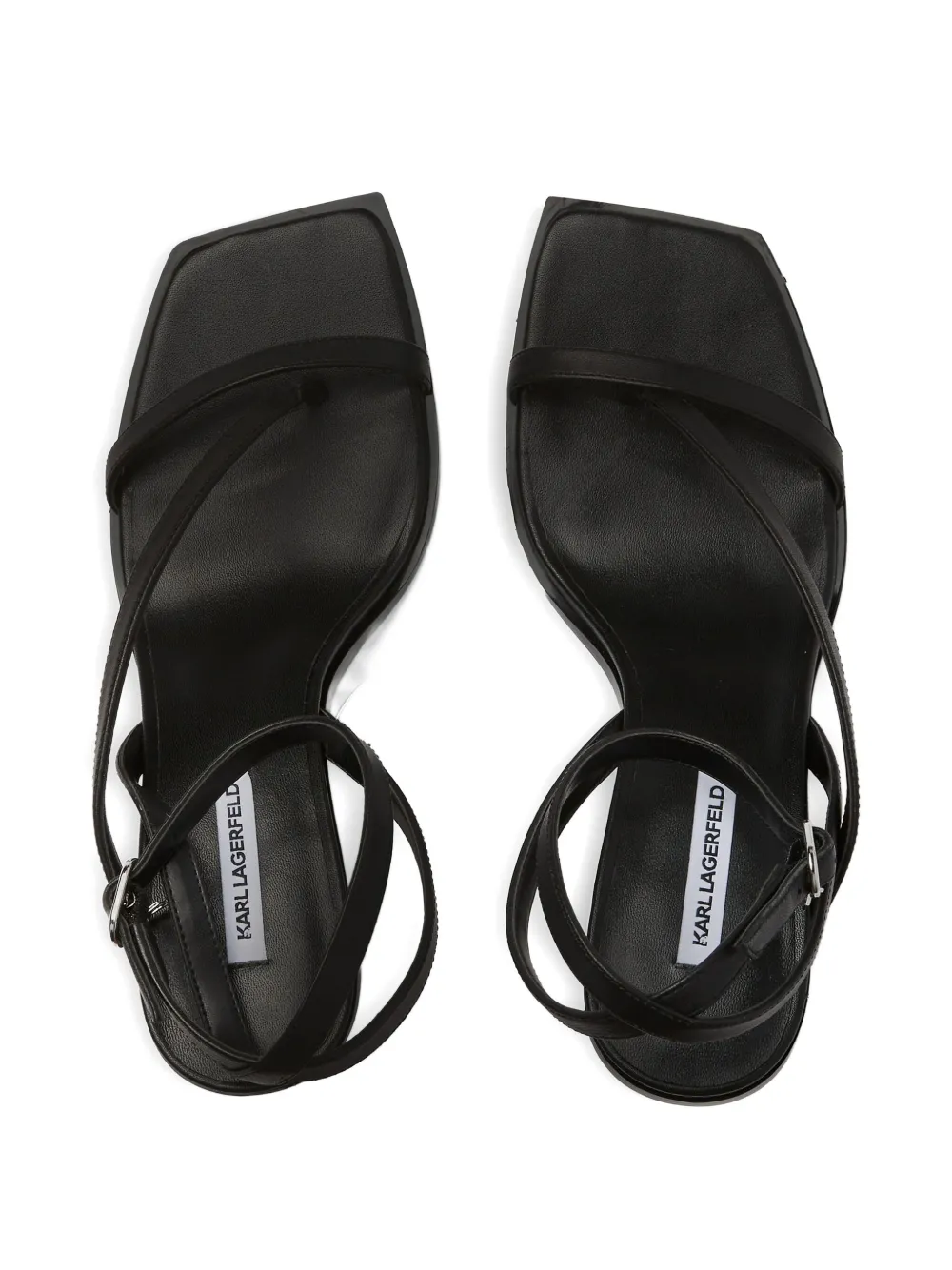 Karl Lagerfeld Karmel sandalen met enkelbandje Zwart