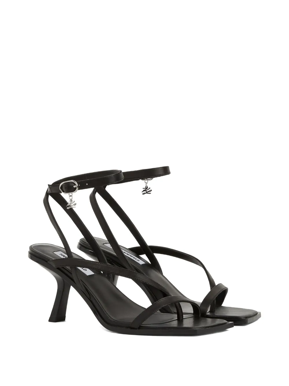 Karl Lagerfeld Karmel sandalen met enkelbandje Zwart