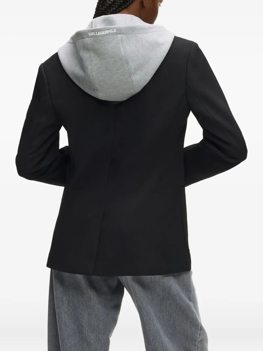 Karl Lagerfeld Ikon blazer met capuchon Zwart