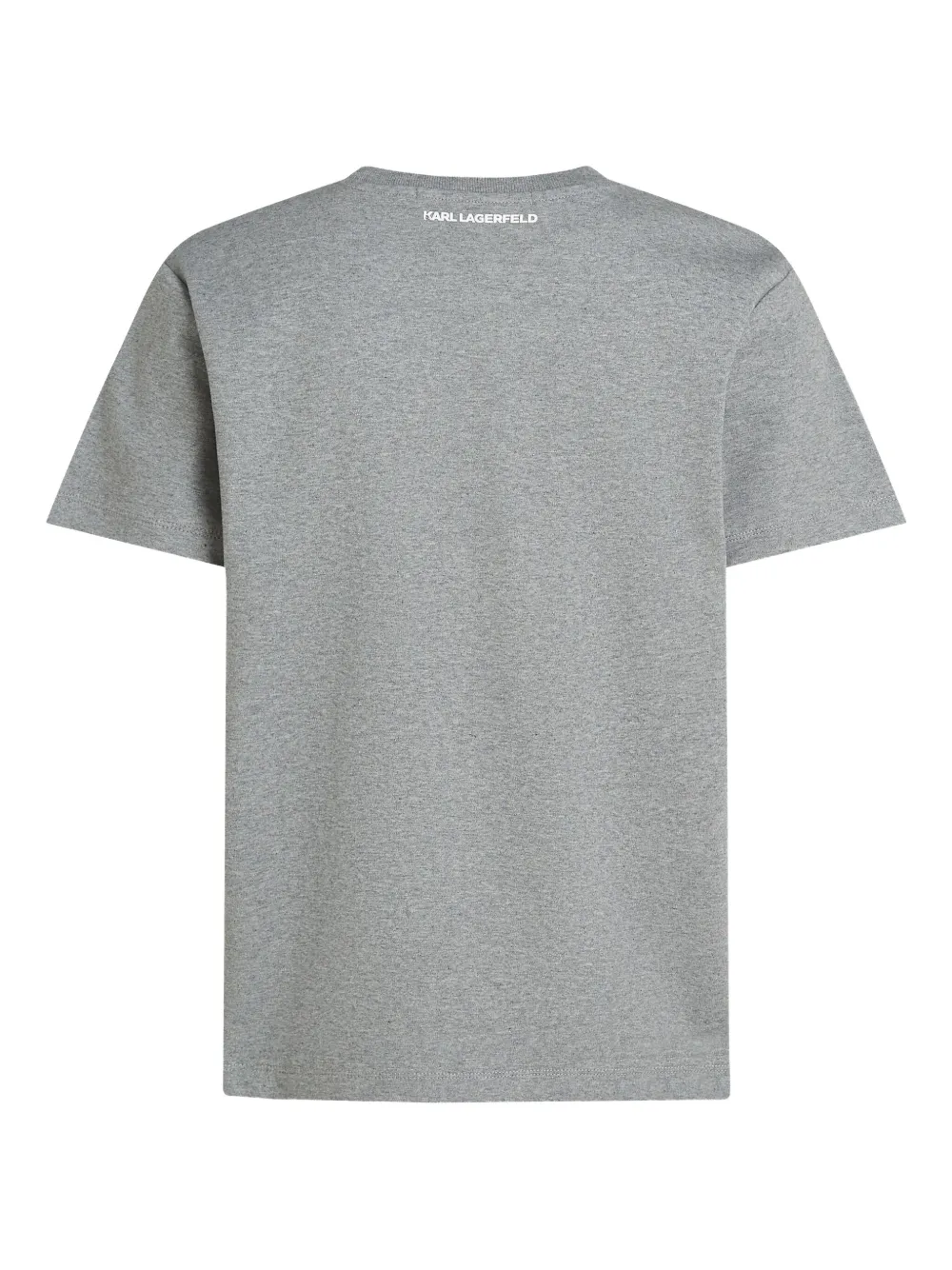 Karl Lagerfeld Ikon Karl & Choupette Aquarelle Graphic T-shirt In Gray