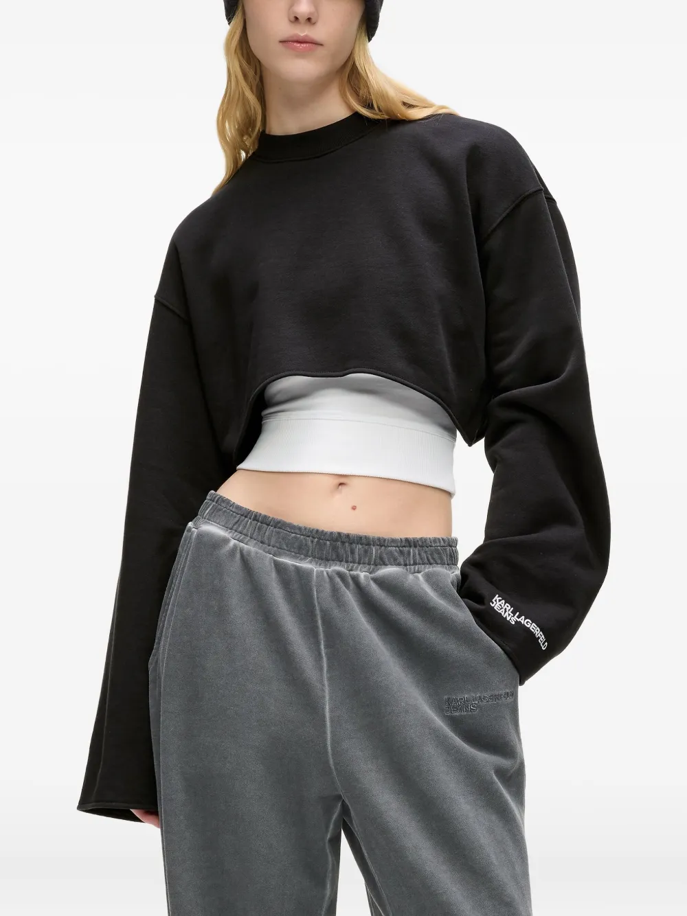 Karl Lagerfeld Jeans Gelaagde sweater Zwart