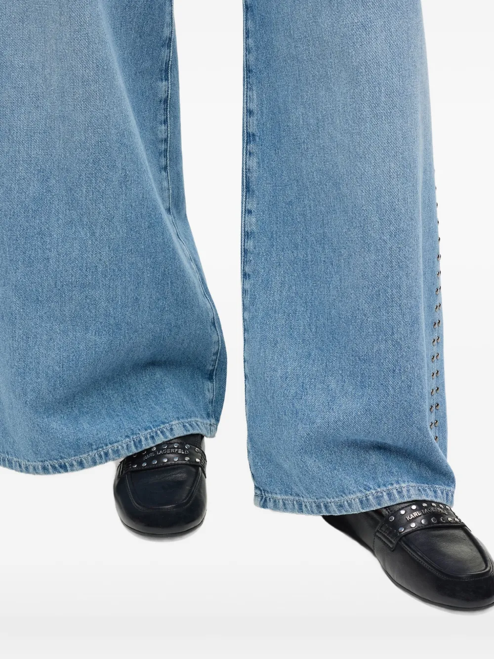 Karl Lagerfeld Marlee loafers met studs Zwart