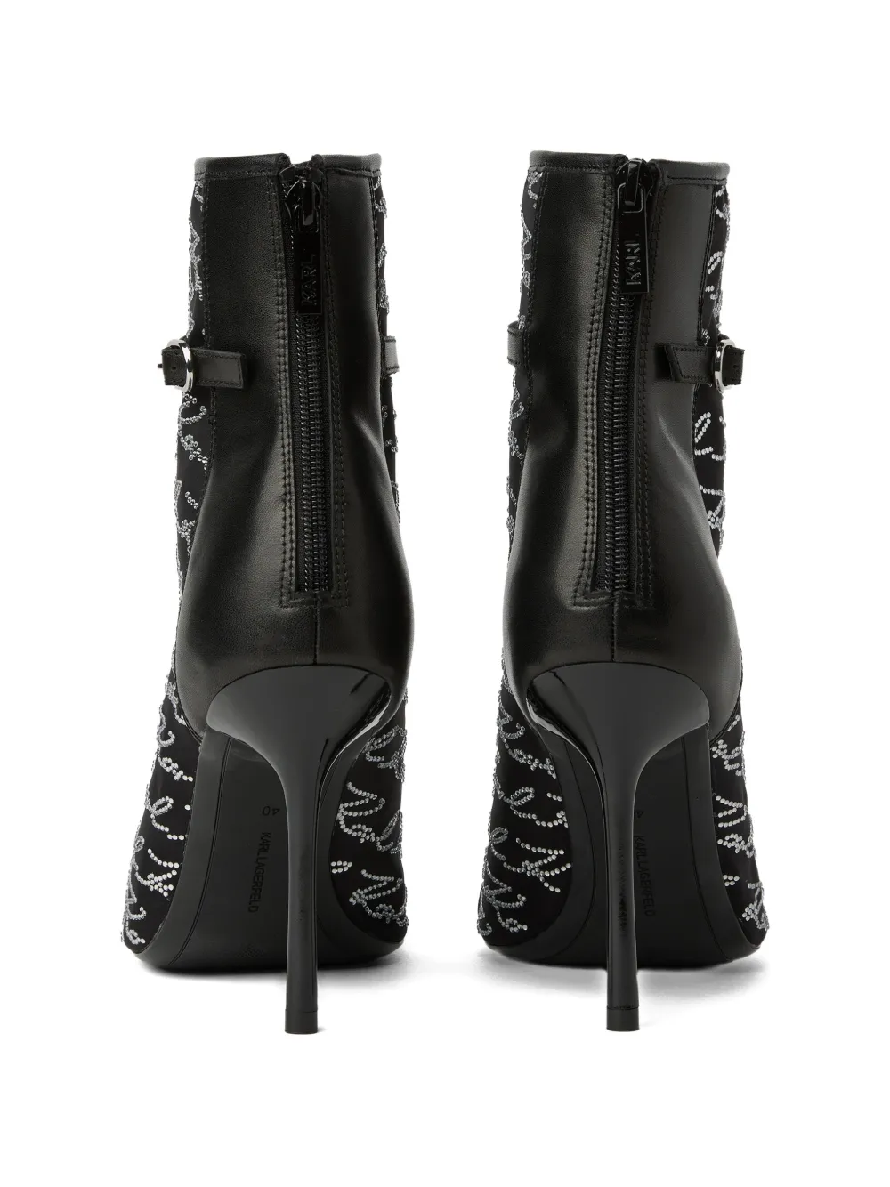  Karl Lagerfeld Botines Con Logo - Negro 