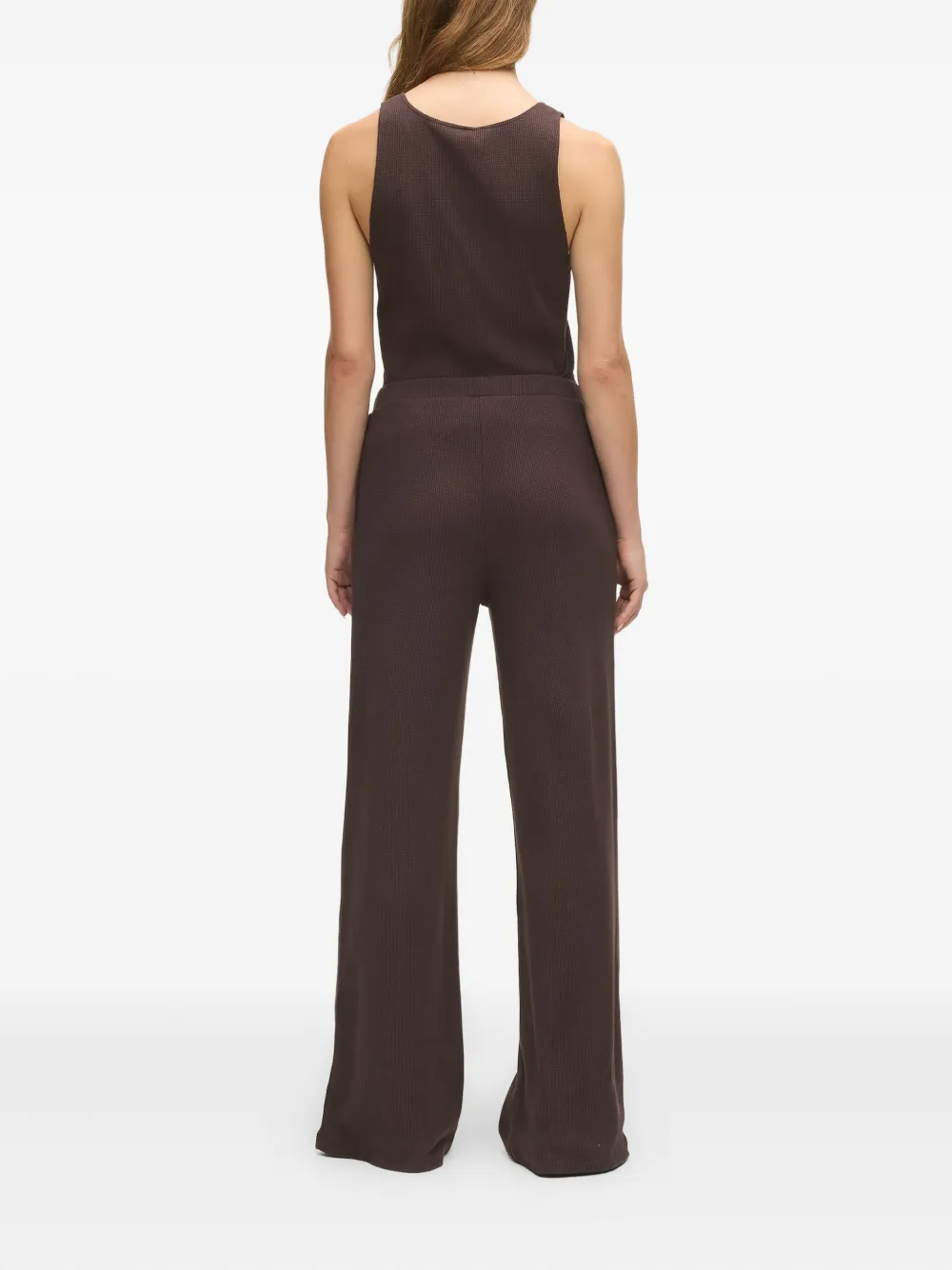 Karl Lagerfeld Crest-embroidered Trousers In Brown