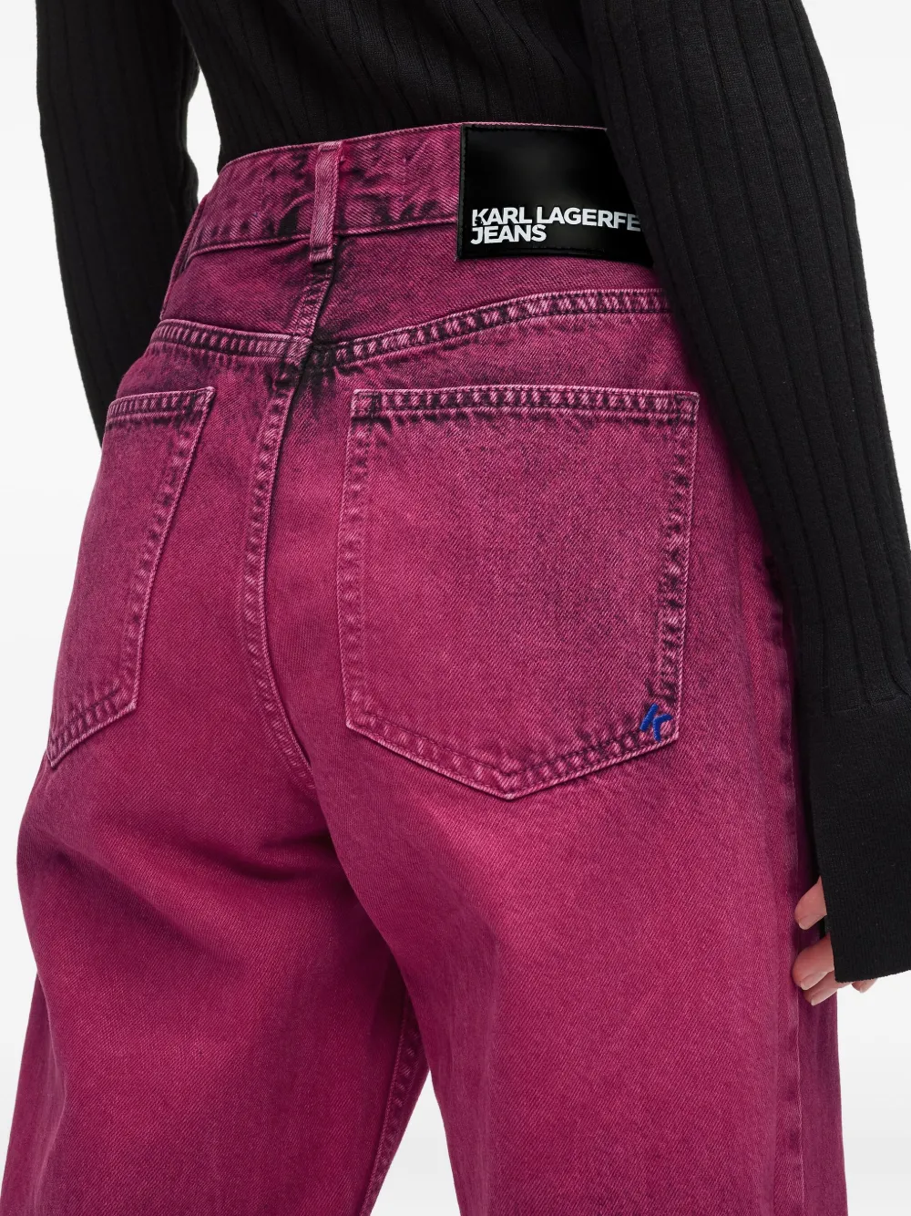 Karl Lagerfeld Jeans Logo-patch Jeans In Multi