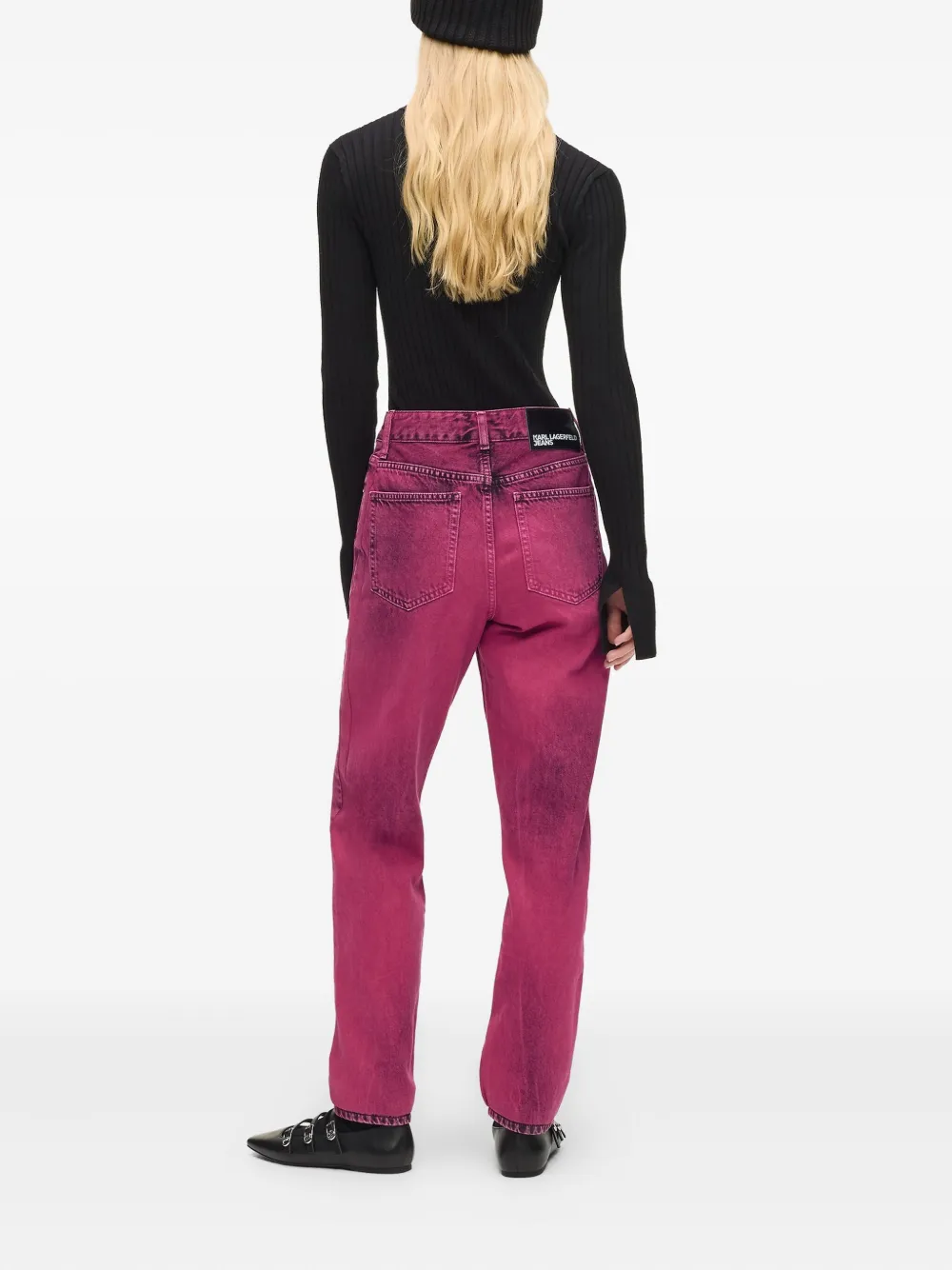 Karl Lagerfeld Jeans Logo-patch Jeans In Multi