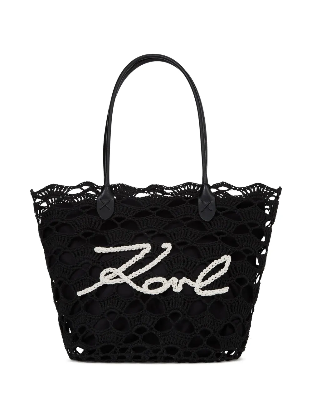 Karl Lagerfeld Borsa Signature Fan - Nero