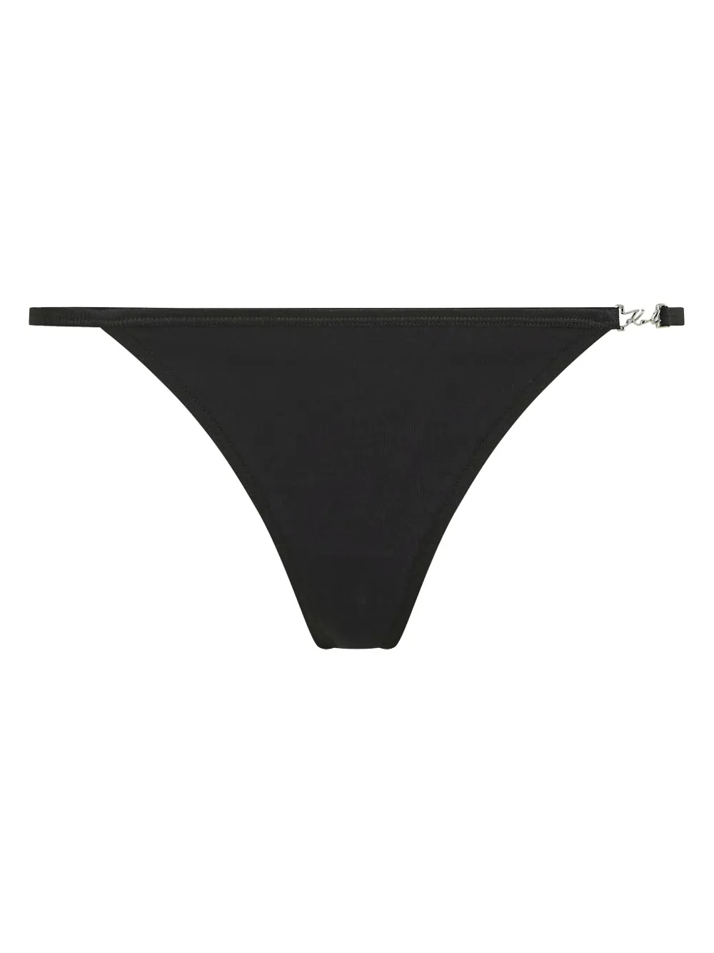 Karl Lagerfeld Signature High-leg Thong In Black