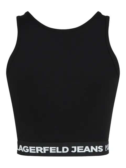 Karl Lagerfeld Jeans logo-tape tank top
