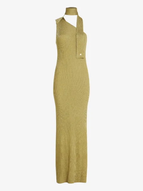 Karl Lagerfeld maxi metallic knit dress