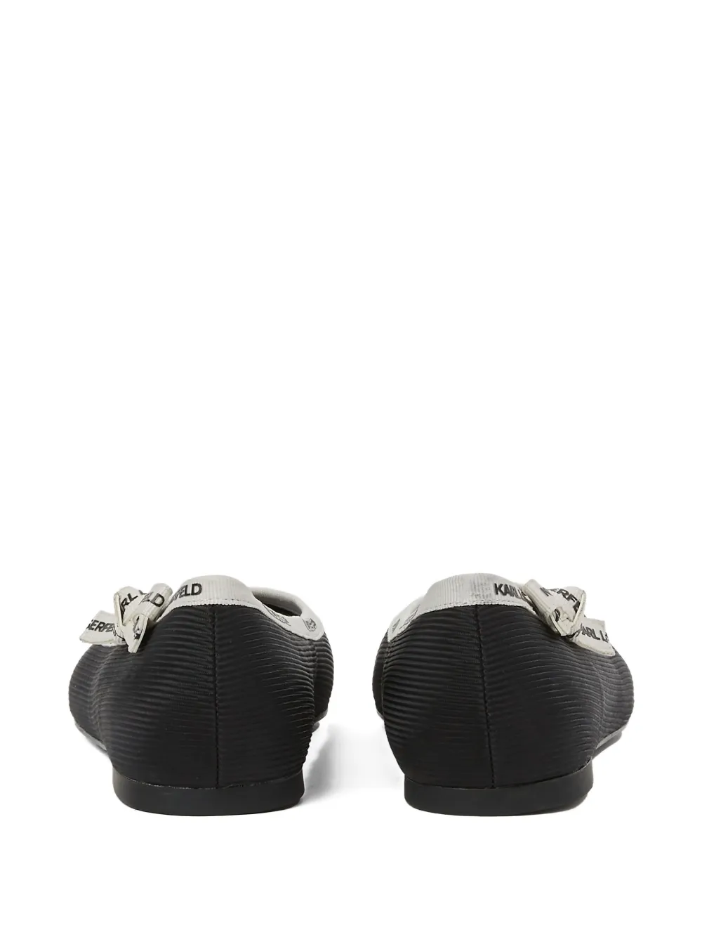 Karl Lagerfeld Karo ballerina's met strik Zwart