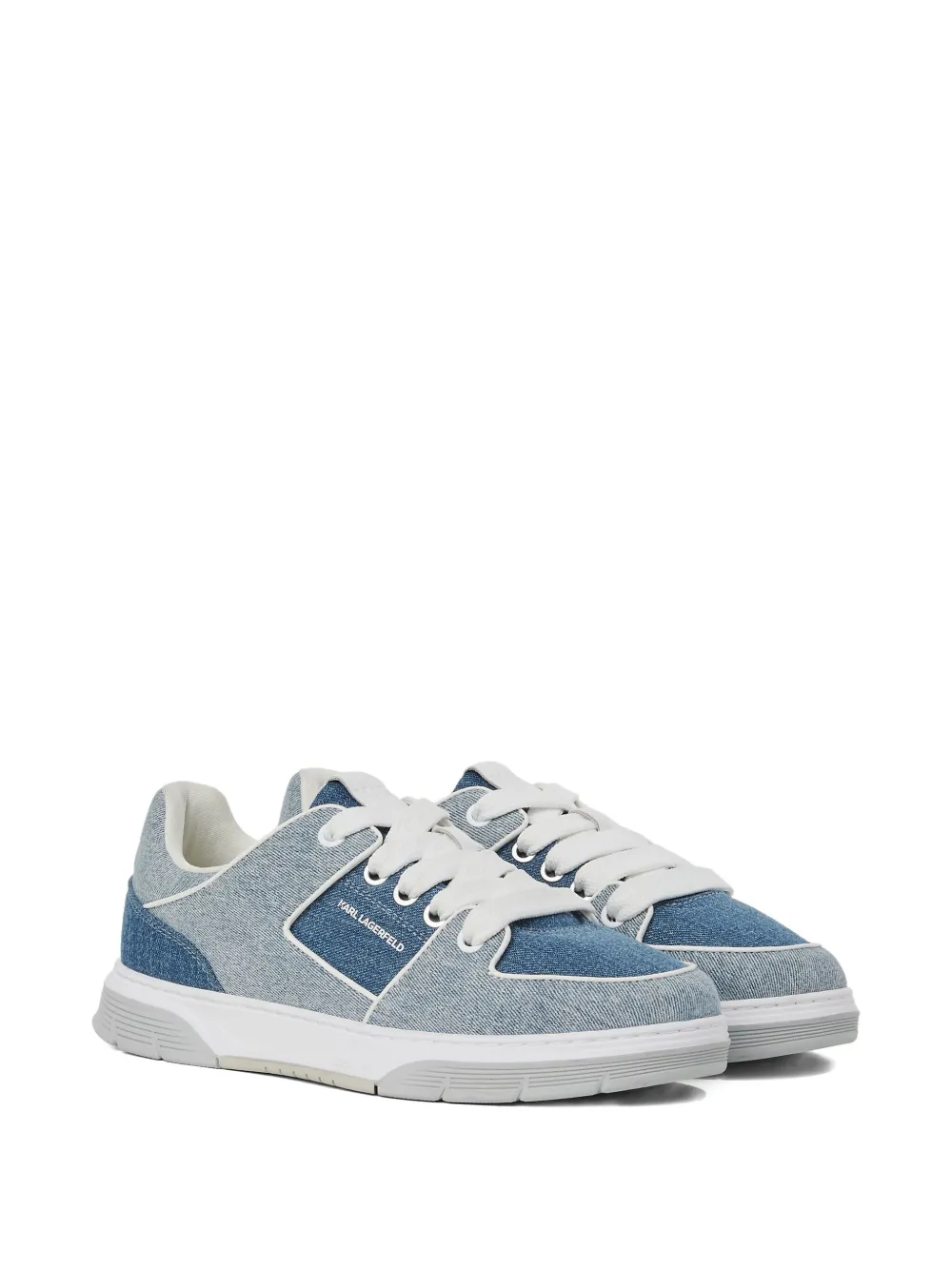 Karl Lagerfeld Jeans Kourtney sneakers met denim vlakken - Blauw