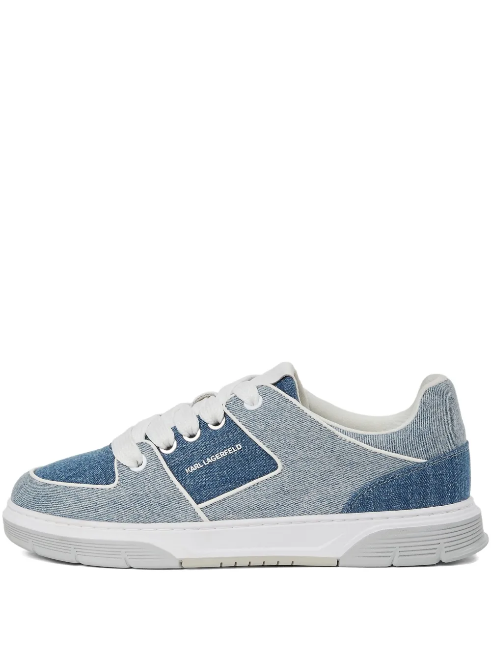 Karl Lagerfeld Jeans Kourtney sneakers met denim vlakken Blauw