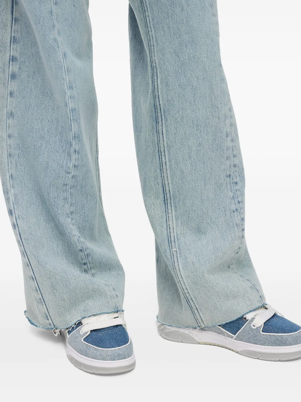 Karl Lagerfeld Jeans Kourtney sneakers met denim vlakken Blauw