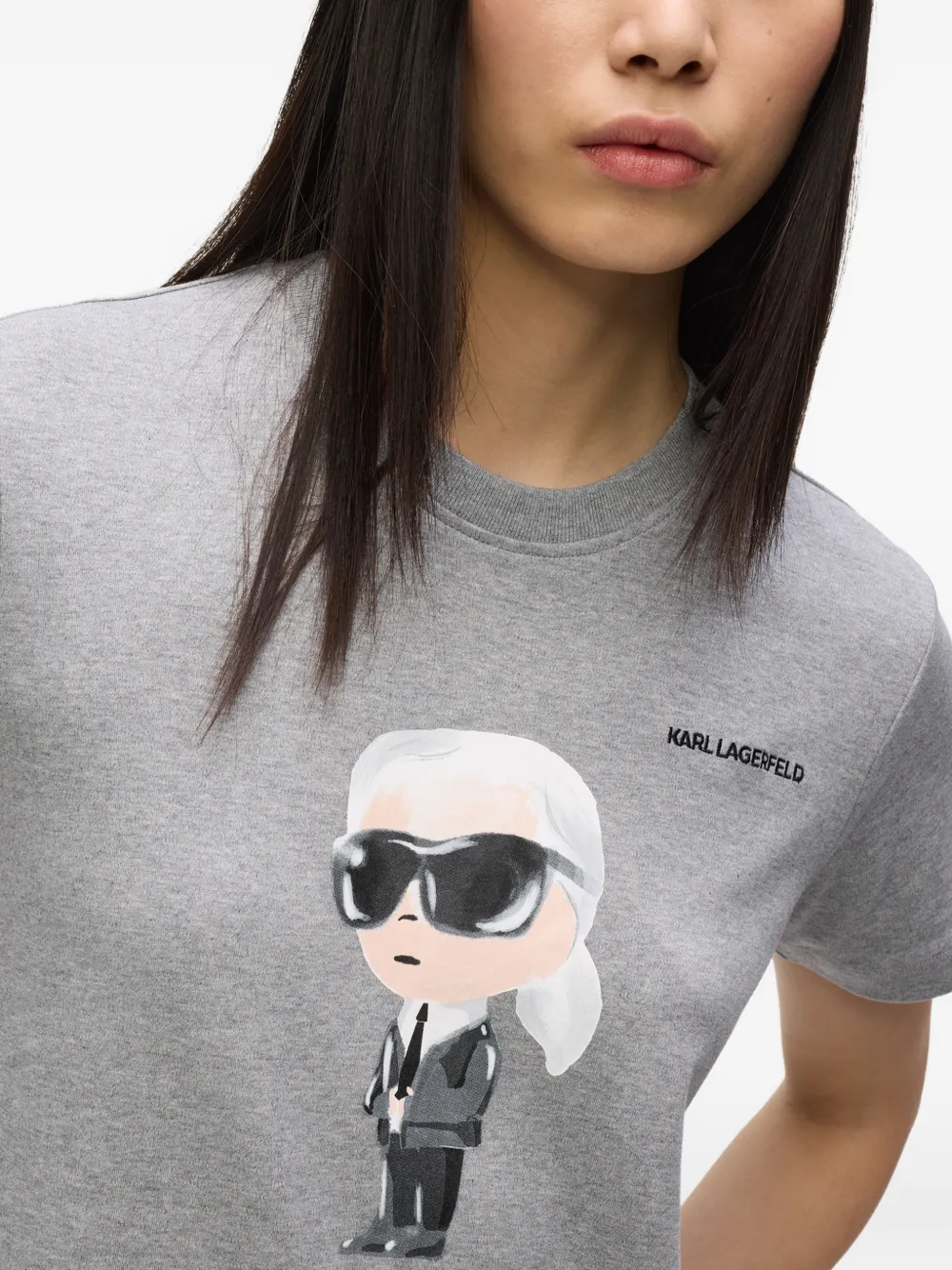 Karl Lagerfeld Ikon T-shirt met print Grijs