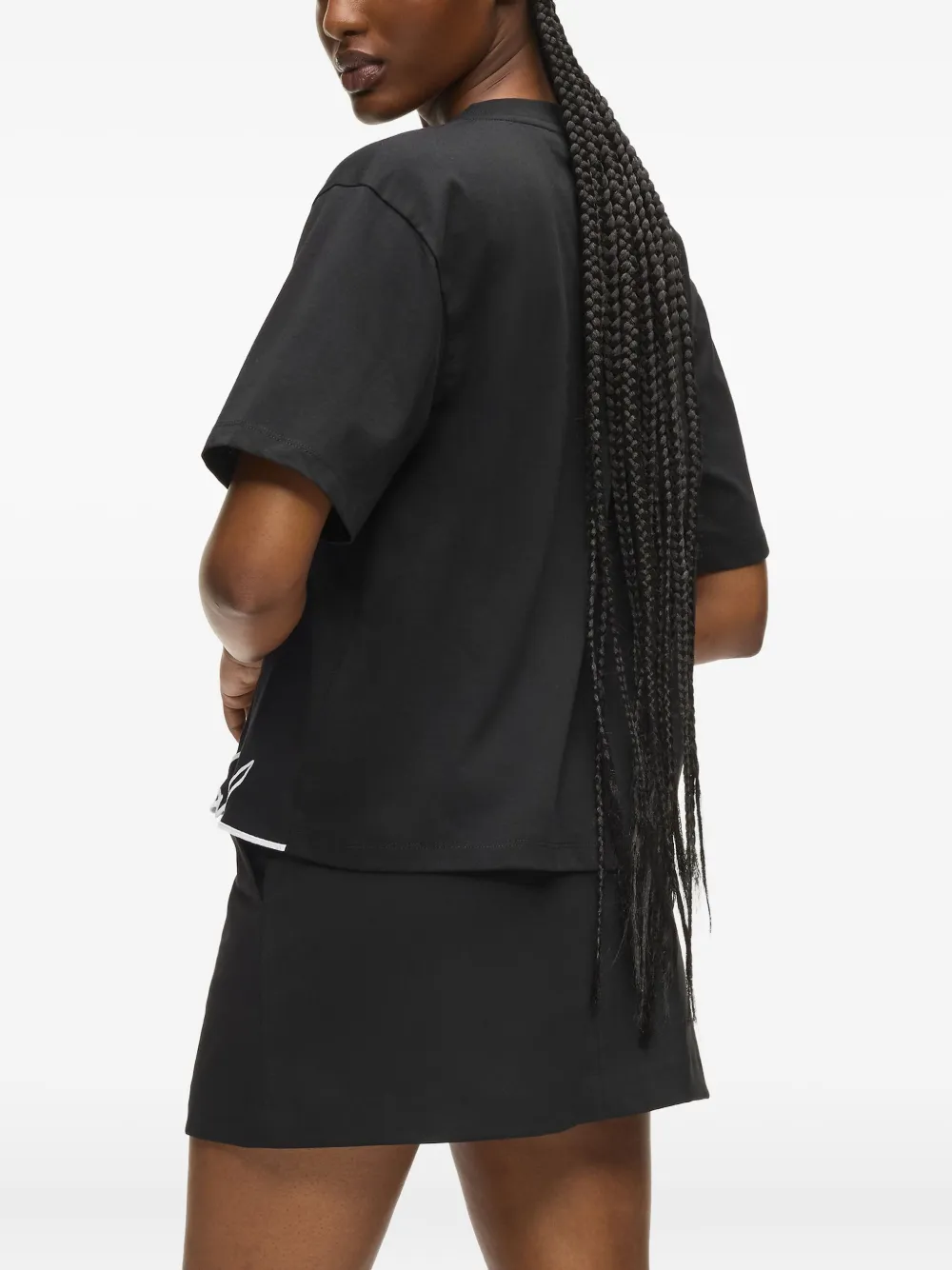 Karl Lagerfeld Short-sleeves V-neck T-shirt In Black