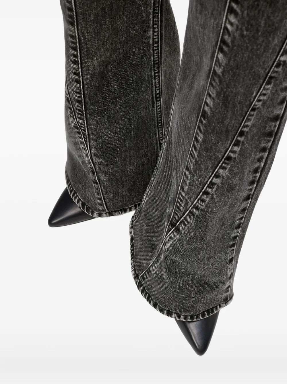 Karl Lagerfeld Jeans High-rise Flared Jeans In Black