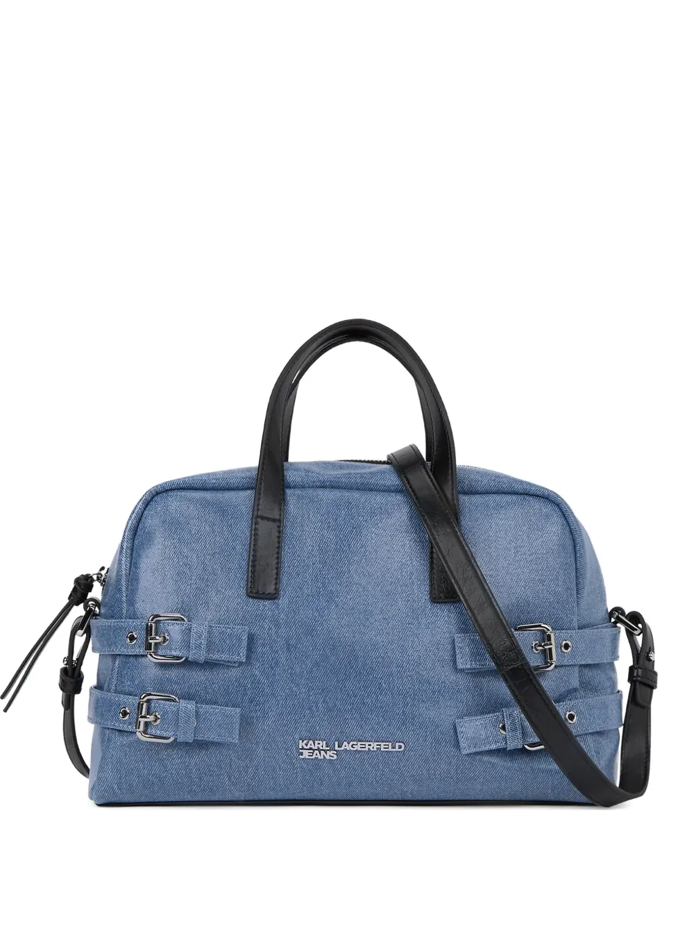 Karl Lagerfeld Jeans Borsa tote denim con fibbia - Blu