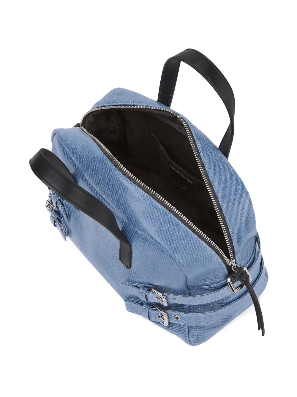 Karl Lagerfeld Jeans Denim bowlingtas met gesp Blauw