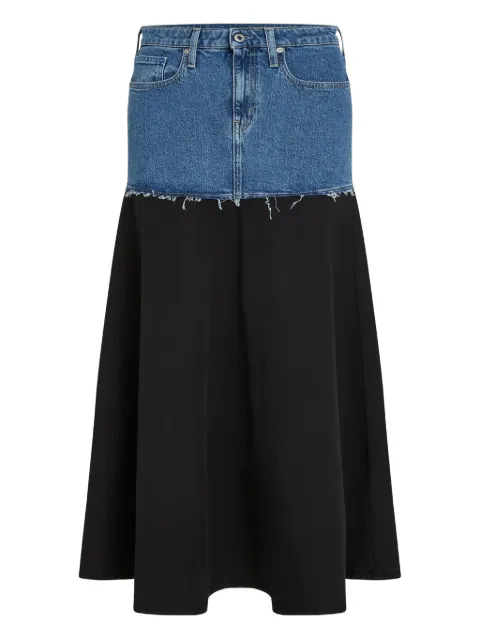 Karl Lagerfeld Jeans falda larga con paneles de mezclilla