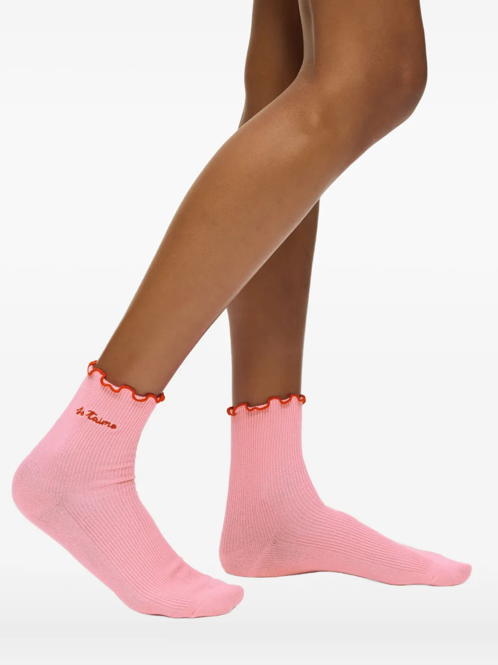 Karl Lagerfeld Drie paar Love-Note sokken Beige