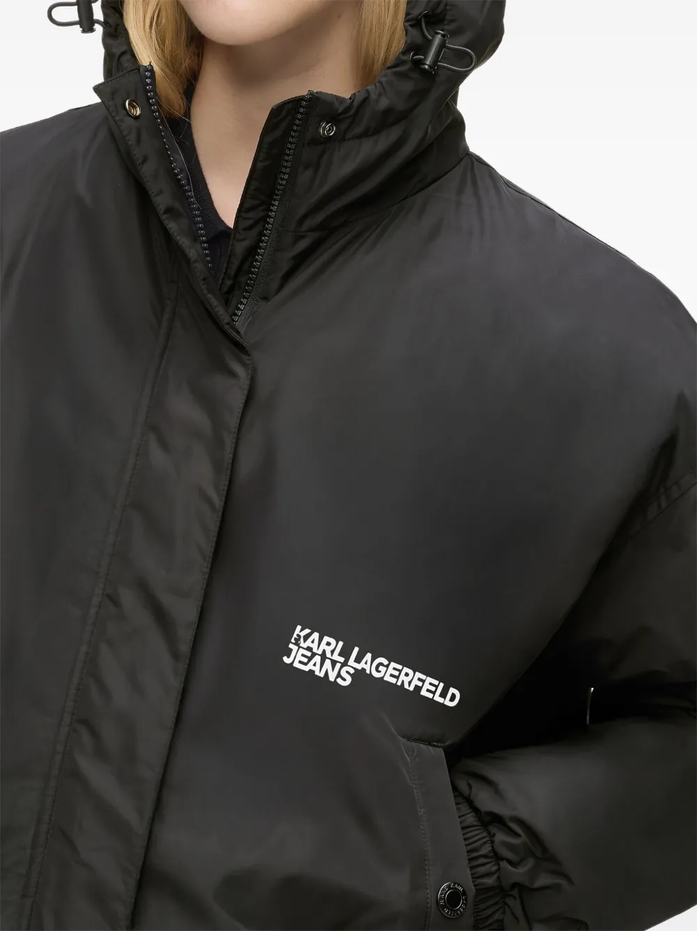 Karl Lagerfeld Jeans Jack met capuchon Zwart